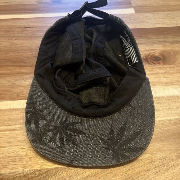 HUF 5 Panel Hat Cap Strap Back Marijuana Weed Leaf AOP Allover Skater‎ One Size - Picture 6 of 9